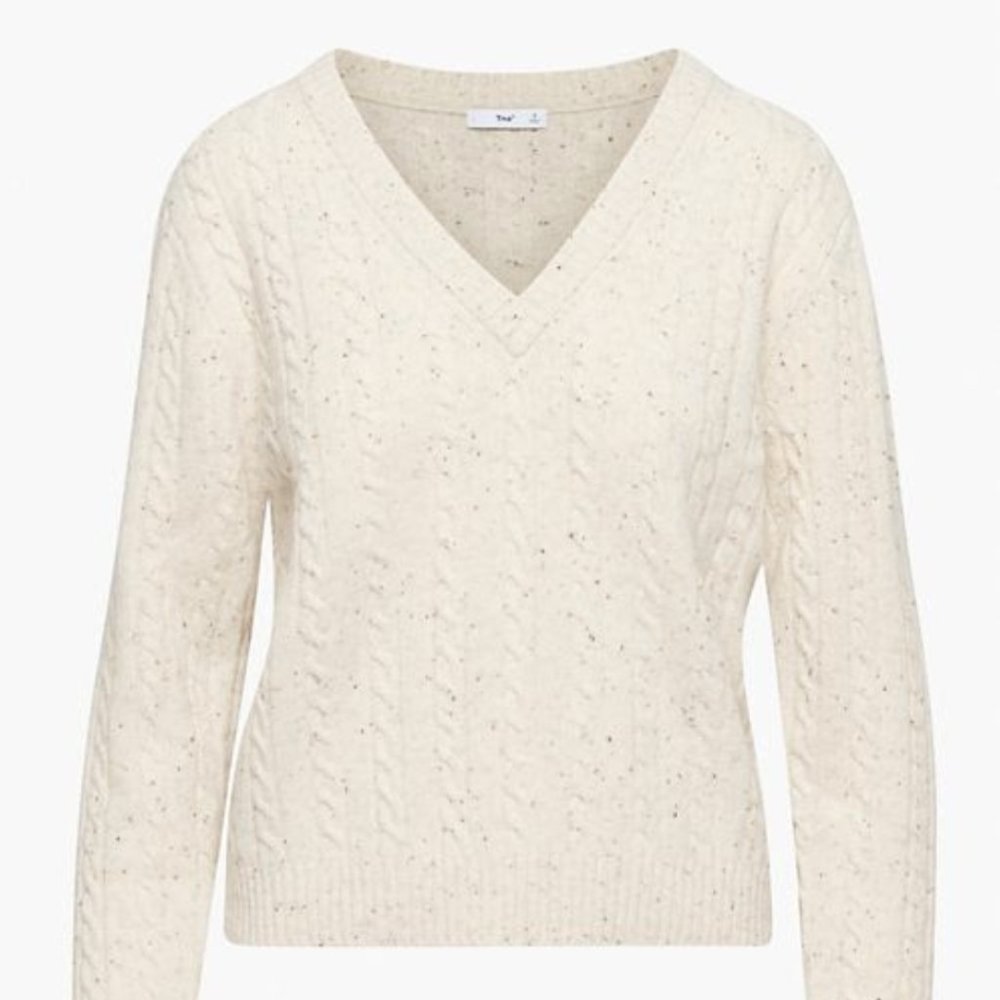 Aritzia Tna CASHWOOL LYN SWEATER Color: MARL MULLEIN Size: 2XS